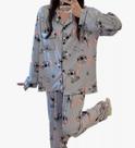 Pijamas femininos de primavera e outono Cute Anime Stitch Cute