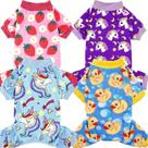 Pijamas para cães XPUDAC para cães pequenos e roupas de Natal - XL