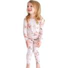 Pijamas Posh Peanut para Meninas - Viscose Macia de Bambu - Rosa Vintage (3T-4T) Pijamas Posh Peanut para Meninas - Viscose Macia de Bambu - Rosa Vintage (3T-4T)