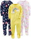 Pijamas Simple Joys by Carter's Girls, pacote com 3, 12 meses, algodão