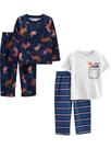 Pijamas Simple Joys da Carter's Boys 4T azul/cinza/dinossauro