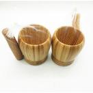 Pilão de Bambu Multiuso com Socador Para Alho, Temperos & Ervas Utensílio Sustentável de Cozinha