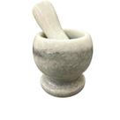 Pilão de Mármore com Socador Cinza 11cm x 11cm Wolff
