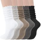 Pilates Grippy Socks scenicamp Woman Stacked Slouch Ruffle x5