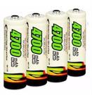 Pilha AA 4700 Mah - Cartela Com 4 Unidades Recarregável