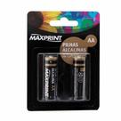 Pilha aa alcalina 1,5v 75633-9 / 2un / maxprint