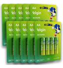Pilha Aa Alcalina Elgin Kit 10 Cartelas Total 40 Unidades