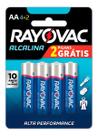 Pilha AA Alcalina Rayovac Cartela 6 Pilhas