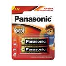 Pilha AA Panasonic 2 Unidades Alcalina 1,5V - LR6