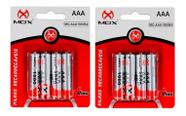 Pilha AAA Recarregavel Mox Pilha Palito 3A 1.2V Kit Com 8 Unidades