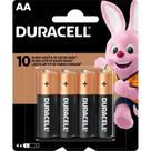 Pilha acalina duracell pequena aa cartela com 4 unidades