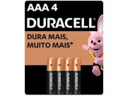 Pilha Alcalina 1,5v AAA Duracell MN2400 (com 4 Pilhas)