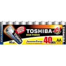 Pilha Alcalina AA 1,5V LR6GCP (C/40 Pilhas)Toshiba F002