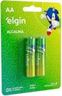 Pilha Alcalina AA Elgin com 2 unidades Comum