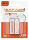 Pilha Alcalina AA Lr6 1.5v 2 Unidades Black Decker