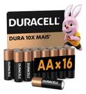 Pilha Alcalina Aa Pequena Duracell Com 16 Unidades Pilha Alcalina Aa Pequena Duracell Com 16 Unidades