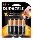 Pilha Alcalina Aa Pequena Duracell Com 4 Unidades