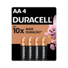 Pilha Alcalina AA Pequena Duracell Com 4 Unidades Pilha Alcalina AA Pequena Duracell Com 4 Unidades