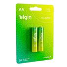 Pilha Alcalina Aa2 Elgin Cartela Com 02 Unidades