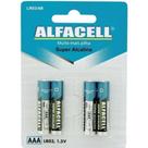 Pilha Alcalina AAA - c/ 4 Unidades - Alfacell -