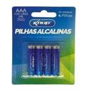 Pilha Alcalina AAA com 4 pilhas Longa Duração 0% de Mercúrio e Cádmio - Kp-4900aaa