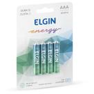 Pilha Alcalina AAA LR03 1,5V Elgin Energy Blister com 4 Pilhas Palito 82155 Pilha Alcalina AAA LR03 1,5V Elgin Energy Blister com 4 Pilhas Palito 82155