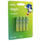 Pilha Alcalina AAA Palito Blister Com 4 Unidades Elgin