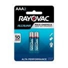 Pilha Alcalina Aaa2 Rayovac Cartela Com 02 Unidades - UN / 2 Pilha Alcalina Aaa2 Rayovac Cartela Com 02 Unidades - UN / 2