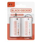 Pilha Alcalina D Lr20 1,5v Grande C/ 2 Unidades Black+decker Pilha Alcalina D Lr20 1,5v Grande C/ 2 Unidades Black+decker