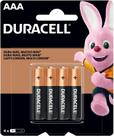 Pilha alcalina duracell aaa 4und