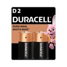 Pilha Alcalina Duracell Grande D com 2 unid.