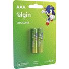 Pilha Alcalina Elgin Palito Aaa2 C/2 - Kit C/10 CA Pilha Alcalina Elgin Palito Aaa2 C/2 - Kit C/10 CA