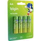 Pilha Alcalina Elgin Peq.Aa2 C/4 - Kit C/10 CA