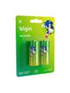 Pilha alcalina Elgin tamanho D blister Com 2