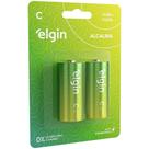 Pilha Alcalina MÉDIA-C Blister com 02 Unidades