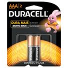 Pilha Alcalina Palito AAA c/2 Duracell