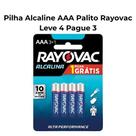 Pilha Alcalina Palito AAA Rayovac Leve 4 Pague 3