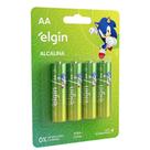Pilha Alcalina Pequena AA Blister 4 LR6 1,5V - Elgin