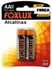Pilha alcalina pequena aa c/2 unidades lr6 ud95.02 - foxlux