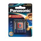 Pilha Alcalina Premium Palito AAA2 Com 4 Unidades Panasonic