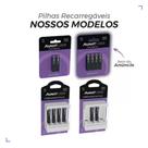 Pilha Alcalina Recarregavel Aaa - 1.2v - 04 Pecas Avant Use