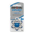 Pilha Auditiva Rayovac Implante Coclear Tamanho 675 com 6 Unidades