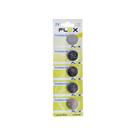 Pilha Bateria 3V Flex Kit com 5 Unidades Tipo Moeda