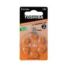 Pilha Bateria Auditiva 13 PR48 Zinc Air 1.4V Toshiba Cartela Com 6 unidades