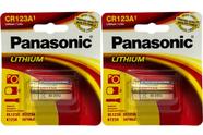 Pilha Bateria CR123A Panasonic 3 Volts Original 02 Unidades