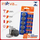 Pilha Bateria de Lítio Botão Redonda 3V CR2032 5 Unidades Inova Prime