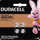 Pilha Botão Alcalina 1,5v LR44 (C/4 Pilhas) Duracell Pilha Botão Alcalina 1,5v LR44 (C/4 Pilhas) Duracell