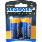 Pilha Brasfort Alcalina C Media Cartela Com 02 Pecas 6302 - Kit C/6 Cartelas Pilha Brasfort Alcalina C Media Cartela Com 02 Pecas 6302 - Kit C/6 Cartelas
