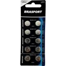Pilha Brasfort Bateria ''Lr44'' Relogio 1.5V Alcalina Cartela Com 10 Pecas 7418