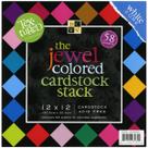 Pilha de cartolina colorida DCWV texturizada Jewel 30x30 cm 58 folhas